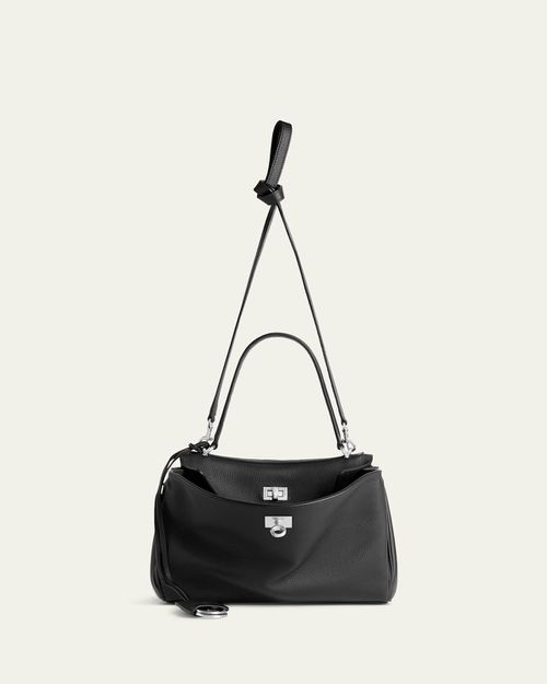 Rodeo Small Grained Leather Top-Handle Bag