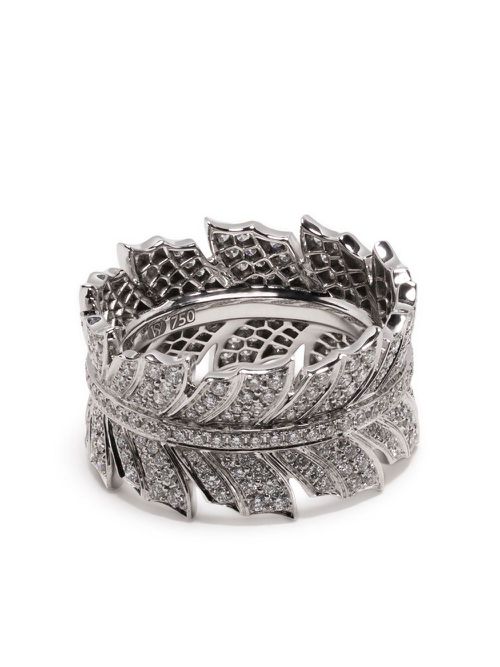 18kt white gold Magnipheasant Band diamond ring - Silver