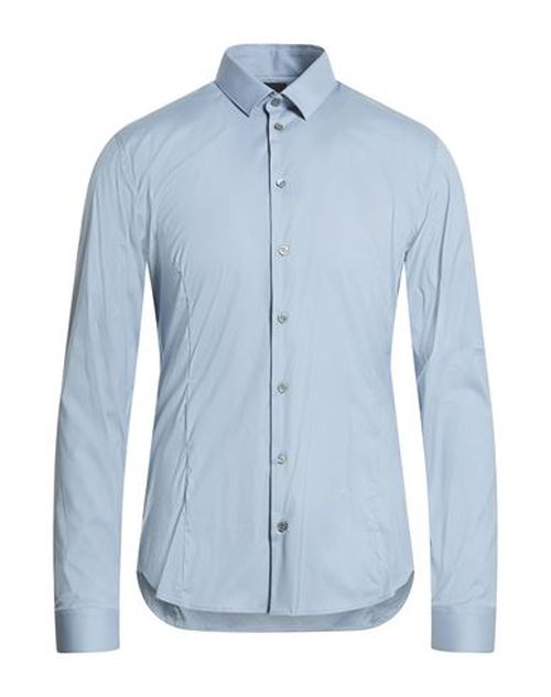 Man Shirt Slate blue Size 36 Cotton, Polyamide, Elastane