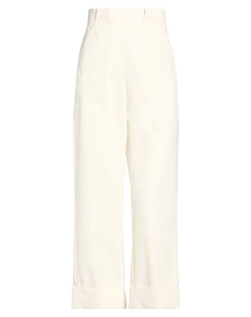Woman Pants Ivory Size 4 Cotton