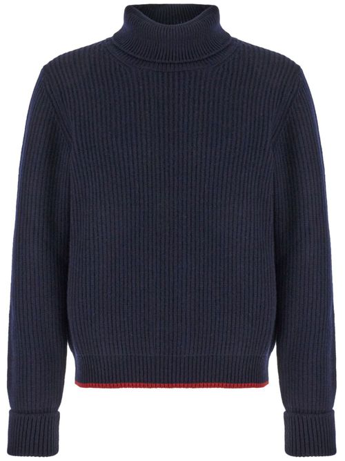 Roll-neck jumper - Blue