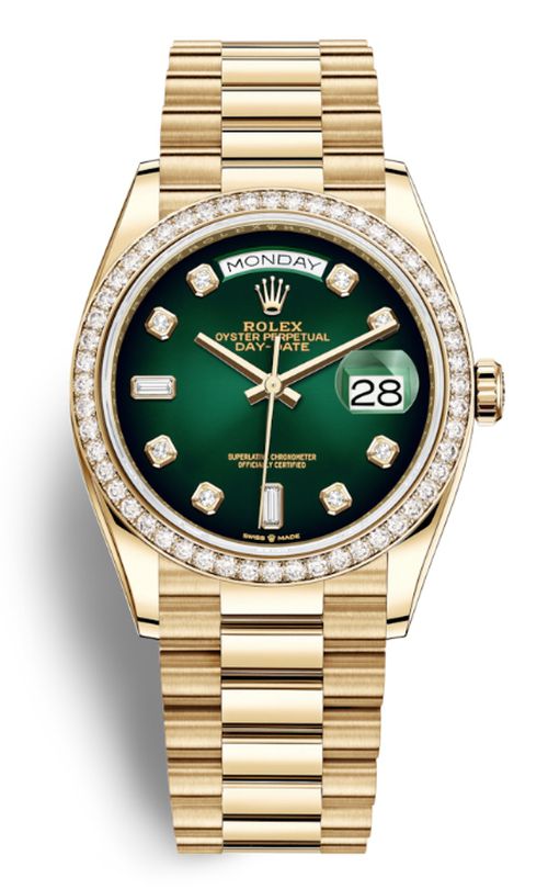 Day-Date 36 Green Dial 18kt Yellow Gold President Watch 128348GNDP