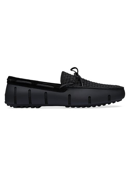 Men's Woven Driving Loafers - Black