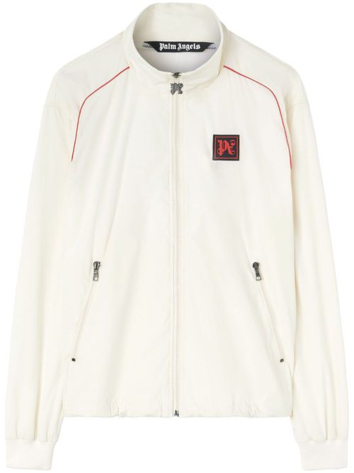 Logo-embroidered bomber jacket - White