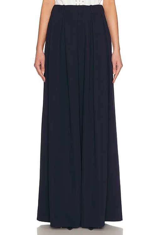 Ralph Lauren Collection Greer Pleated Pant in Icon Navy - Navy. 0 also