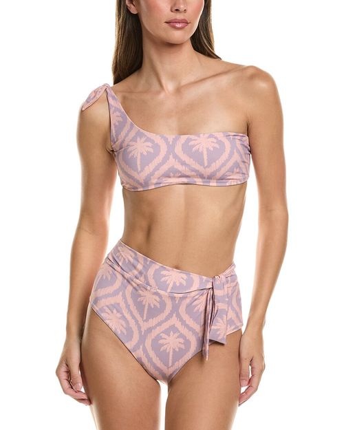 Manebi 2Pc Tie-Up One-Shoulder Bikini Set