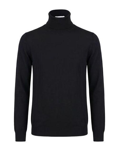 Man Turtleneck Black Size 38 Wool