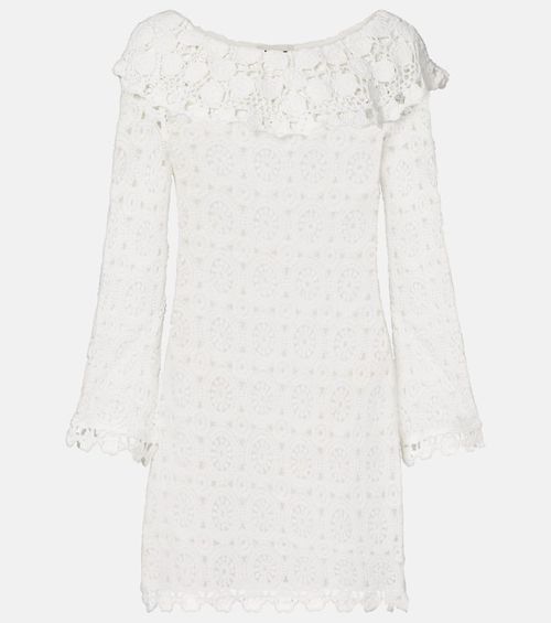 Envalira cotton crochet minidress