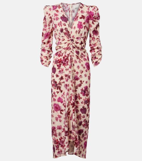 Albini floral silk-blend midi dress