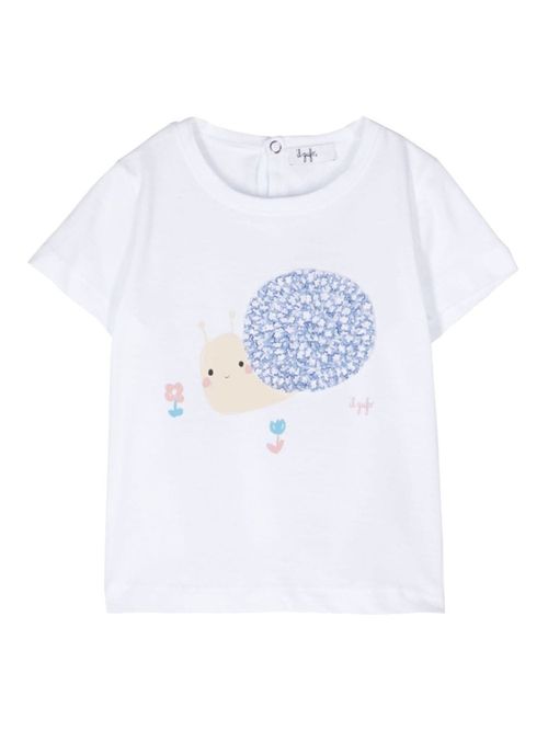Baby Girl White Graphic T-Shirt