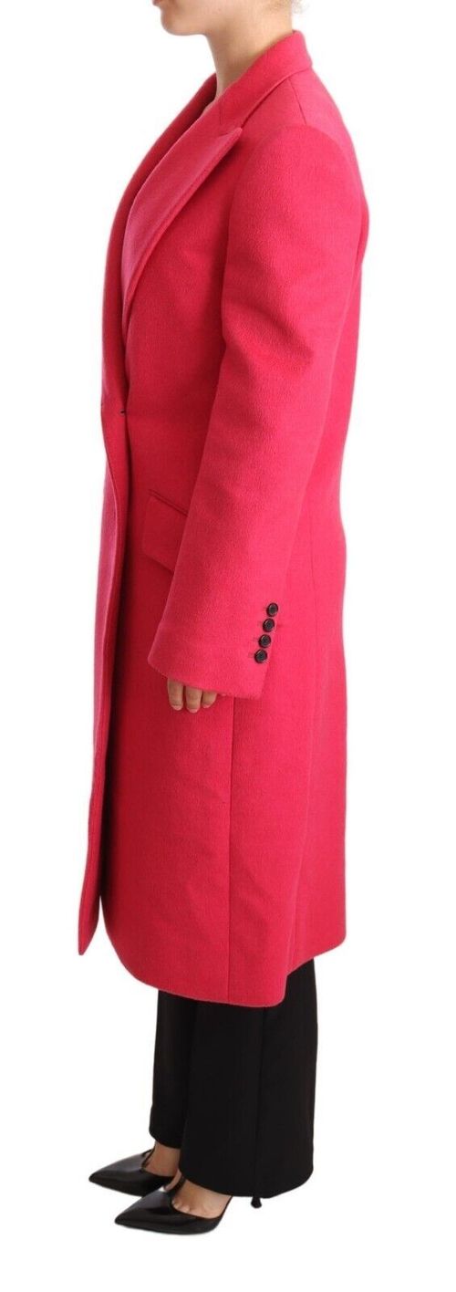 Virgin Wool & Cashmere Double-Breasted Coat — Pink