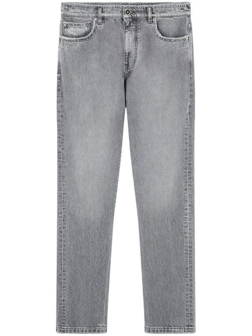 Frayed straight-leg jeans - Grey