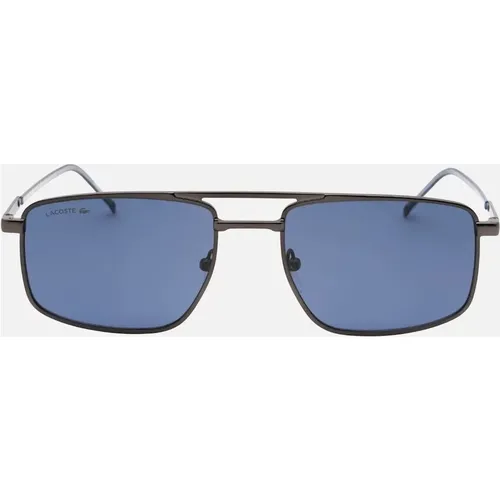 Men's Lacoste Blue Lensed Matte Dark Grey Sunglasses - Size: ONE size