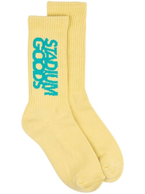 Ribbed logo "Desert" socks - Yellow