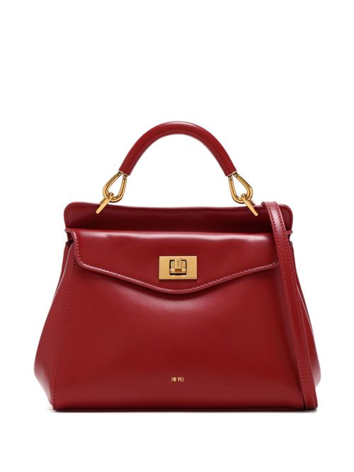 Leather tote bag - Red