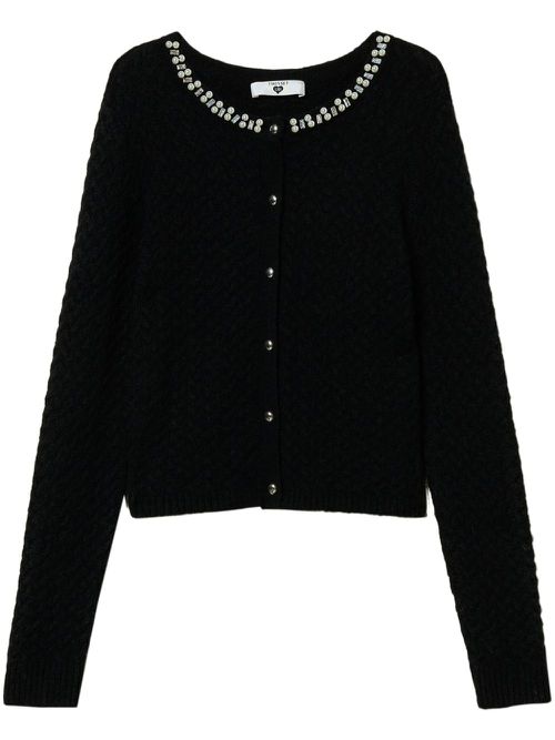 Embroidered cardigan - Black