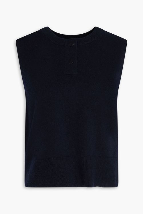 Wool-blend vest - Blue - XS