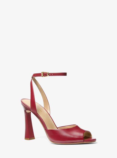 Michael Kors Rosie Leather Sandal in Red - size 9 by
