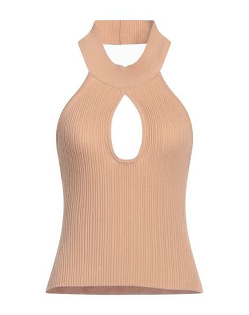 Woman Turtleneck Sand Size ONESIZE Viscose, Polyester