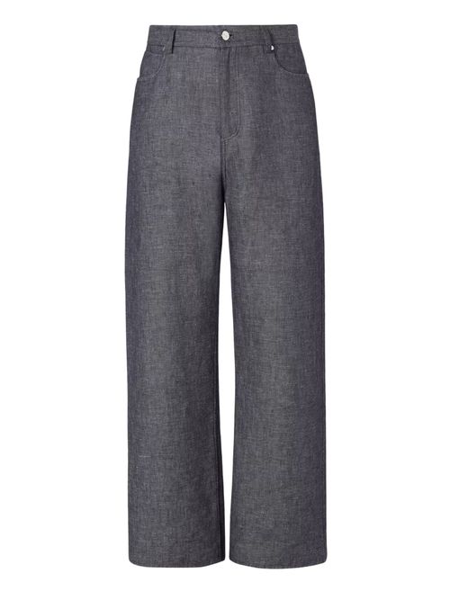 Men's Long Denim Style Pants with 5 Pockets