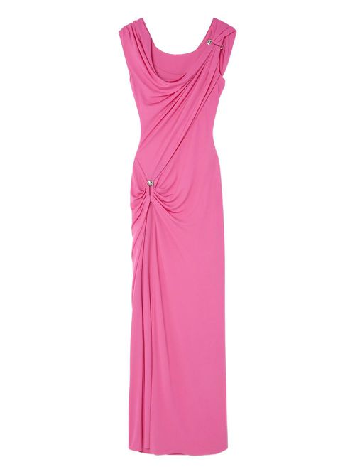 Versace Safety Pin gathered gown - Pink
