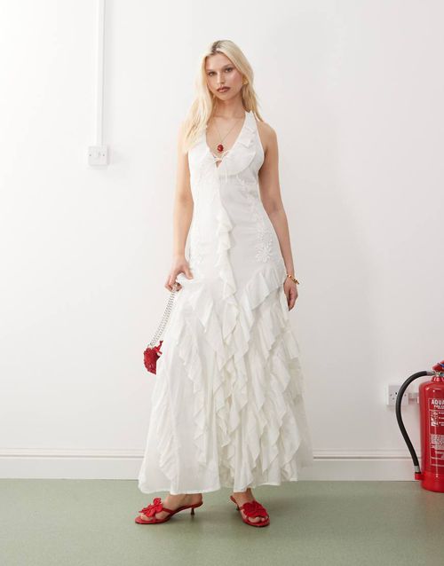 long maxi dress with short sleeves Magenta Button Front Tiered Short Sleeve Maxi Dress – SSYS