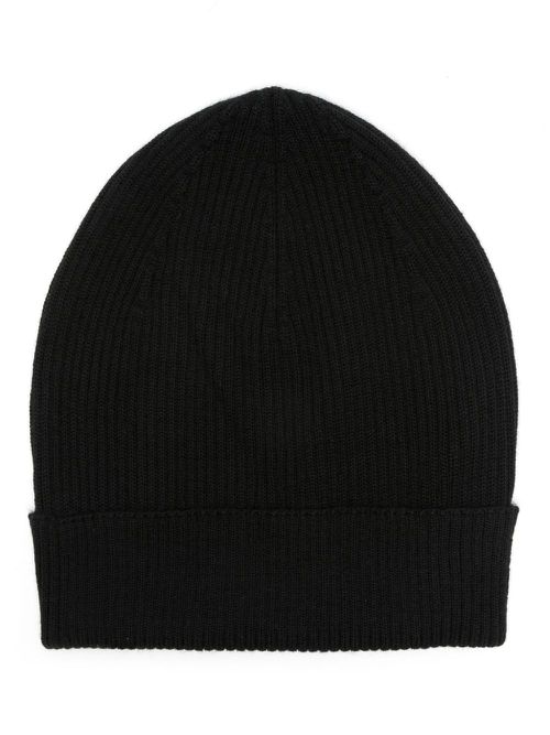 Ribws fine-ribbed beanie - Black