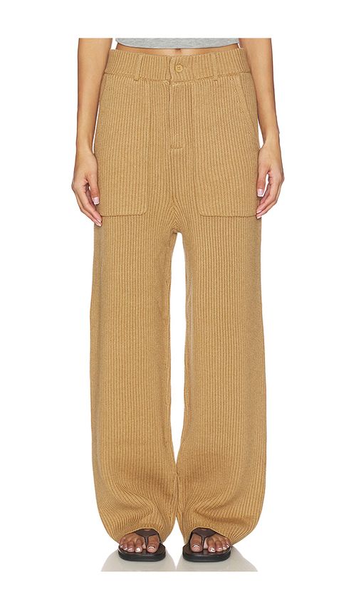 Aya Muse x REVOLVE Knit Trouser in Brown. L. Also in M