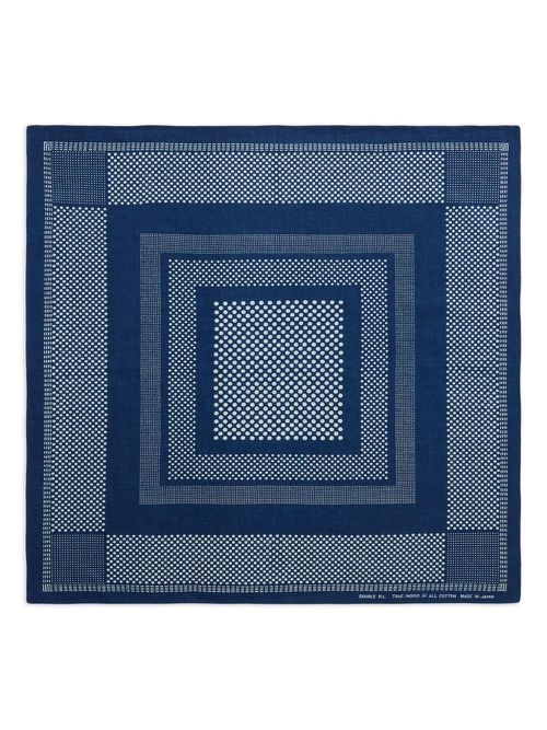 Polka-dot print scarf - Blue