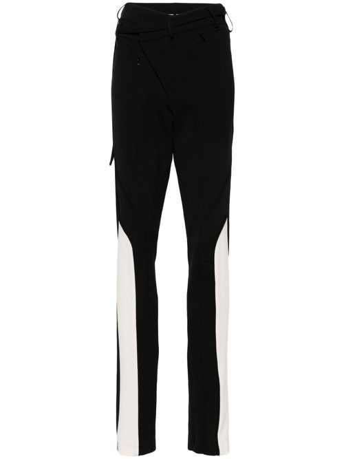 Asymmetric straight-leg trousers - Black