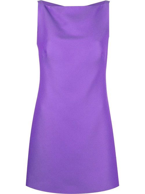 Valentino Garavani sleeveless open-back mini shift dress - Purple