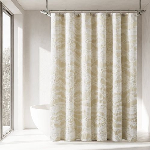 "Cascade Wave Shower Curtain