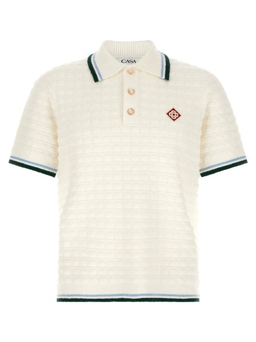 Bouclé Polo Shirt — Ivory
