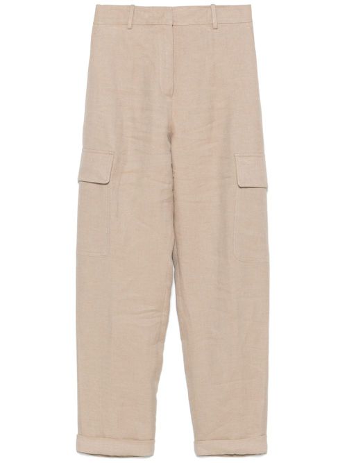 Linen cargo trousers - Neutrals