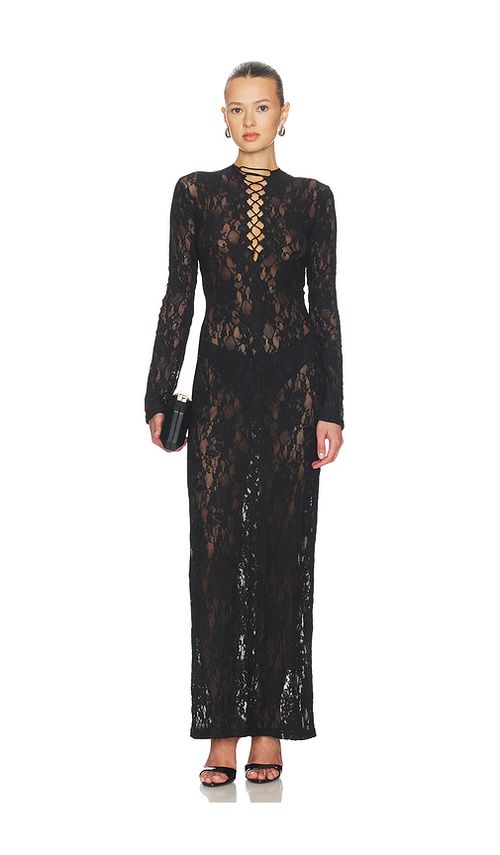 Superdown Julissa Maxi Dress in Black. XS. Also in