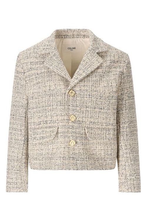 Celine Single Breasted Tweed Jacket