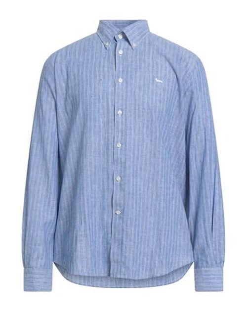 Man Shirt Light blue Size XXL Cotton, Linen