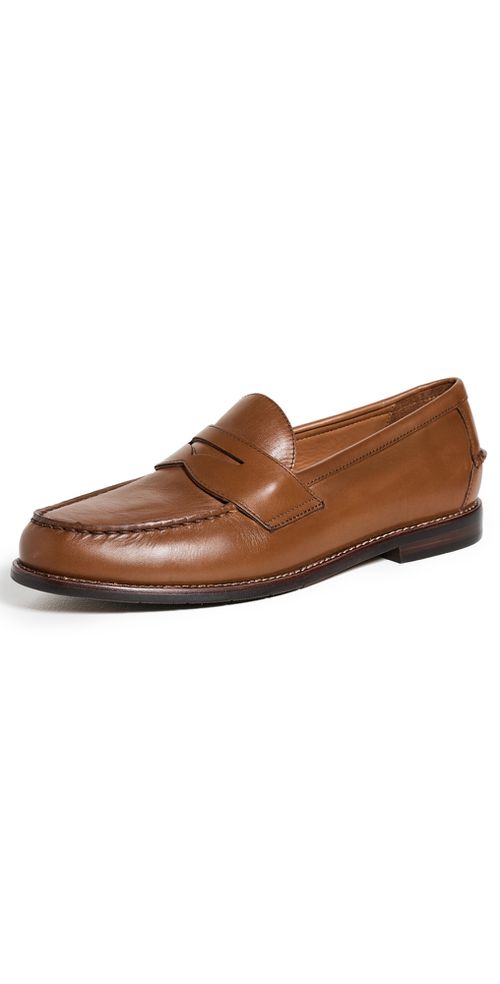 Alston Leather Penny Loafers Tan