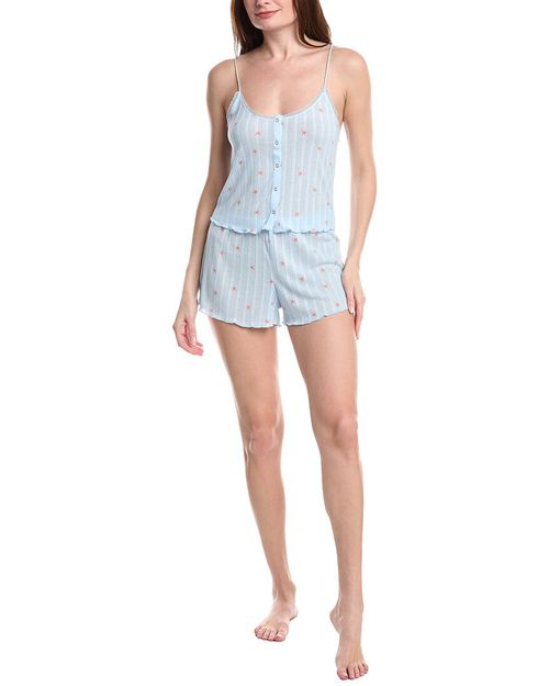 2Pc Somewhere Sunny Cami & Shortie Pajama Set
