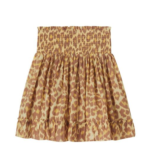 Patience leopard-print cotton skirt