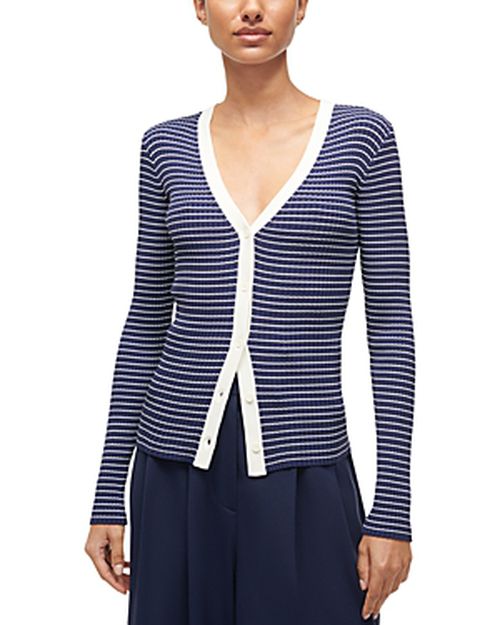 Cargo Ribbed V Neck Cardigan