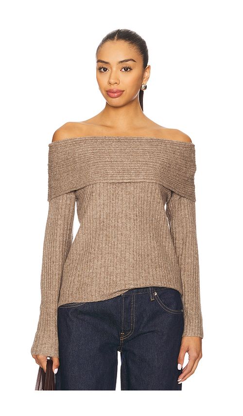 HEARTLOOM Kendra Sweater in Taupe. XL also in L, M