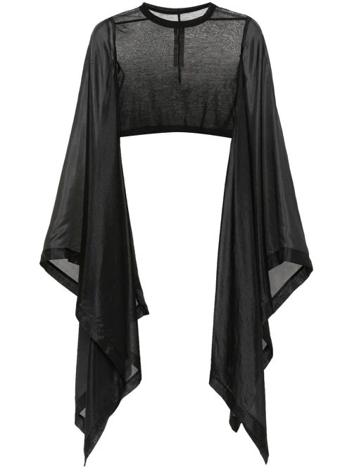 Flag cropped top - Black