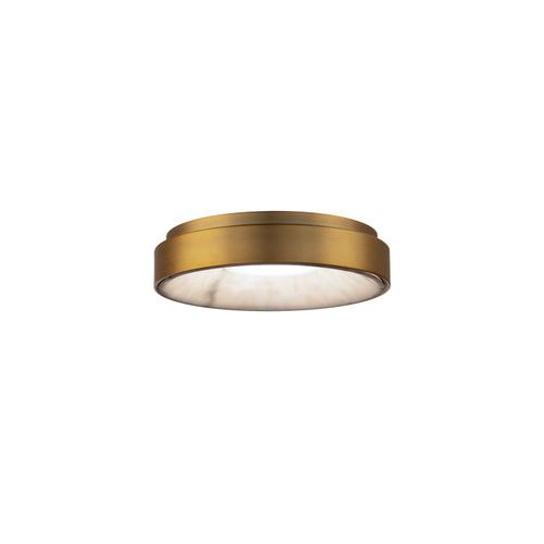 Aged Brass LED Flush Mount from the Crackle Collection