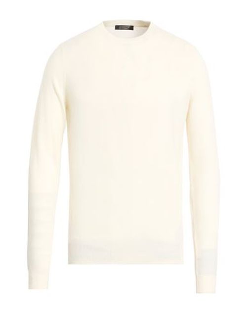 Man Sweater White Size 36 Virgin Wool, Cashmere
