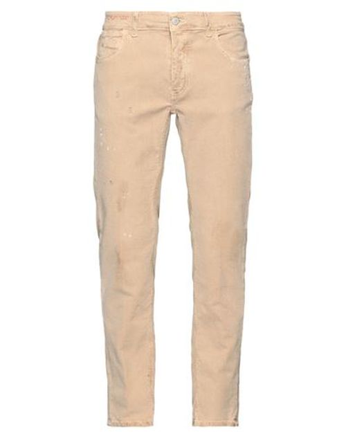 Man Pants Beige Size 31 Cotton, Elastane