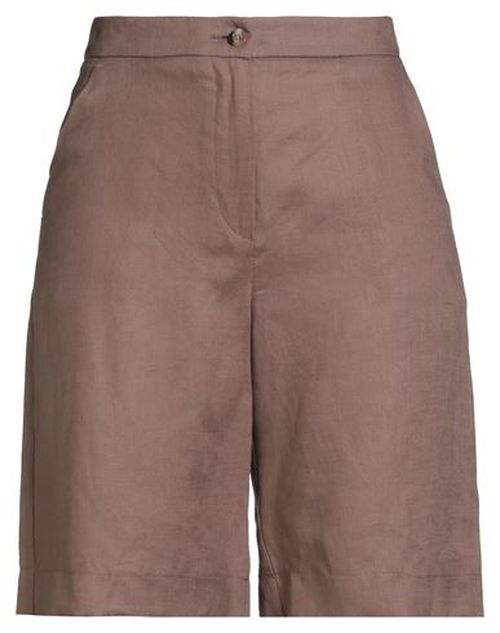 Woman Shorts & Bermuda Shorts Taupe Size 6 Linen