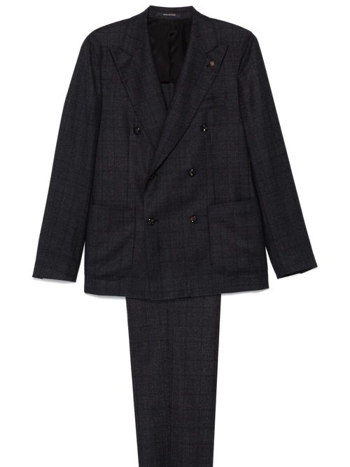 Check-pattern suit - Grey