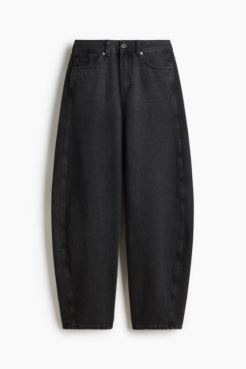Baggy High Jeans - Washed Black