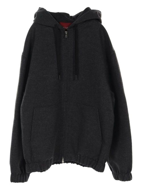 Gucci Pre-Owned 10's wool zip-up hoodie - Grey